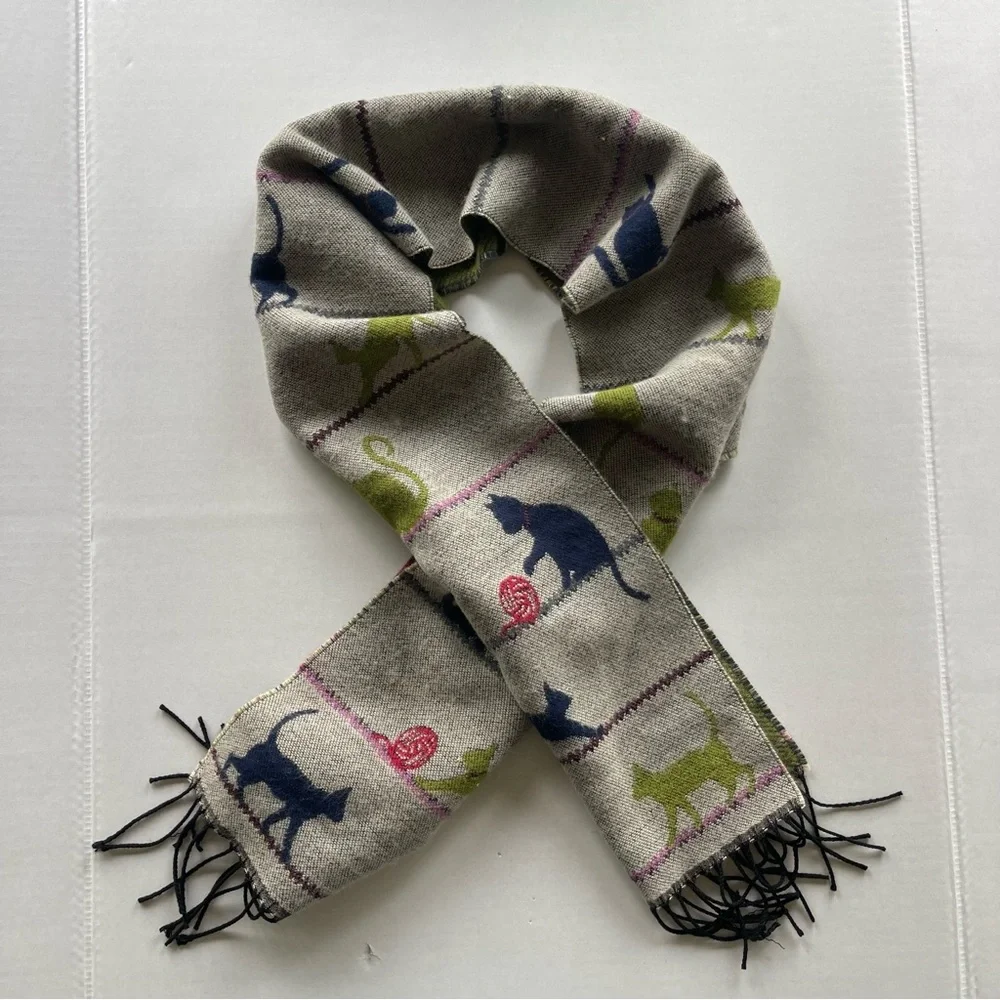 Jimmy Hourihan Fringed Scarf | Cats At Play